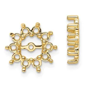 14k Fancy Diamond Earring Jacket Mountings No Stones Included