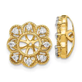 14k Fancy Diamond Earring Jacket