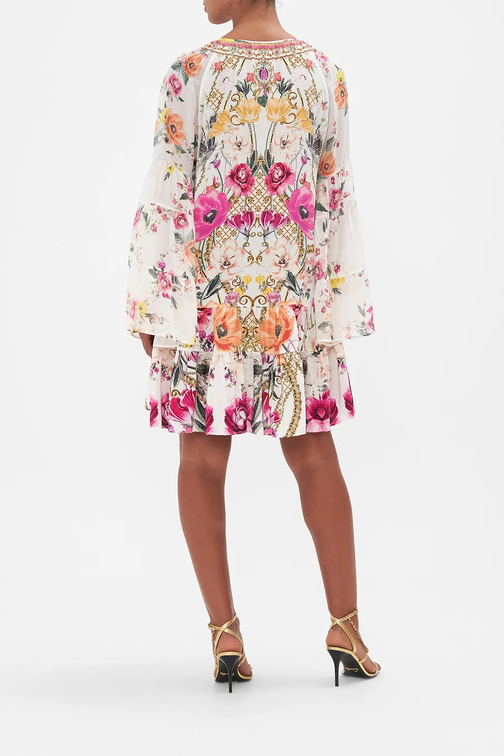 A-LINE GATHERED PANEL DRESS DESTINY CALLING