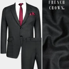 Abbey Gray Subtle Checkered Wool Rich Suit