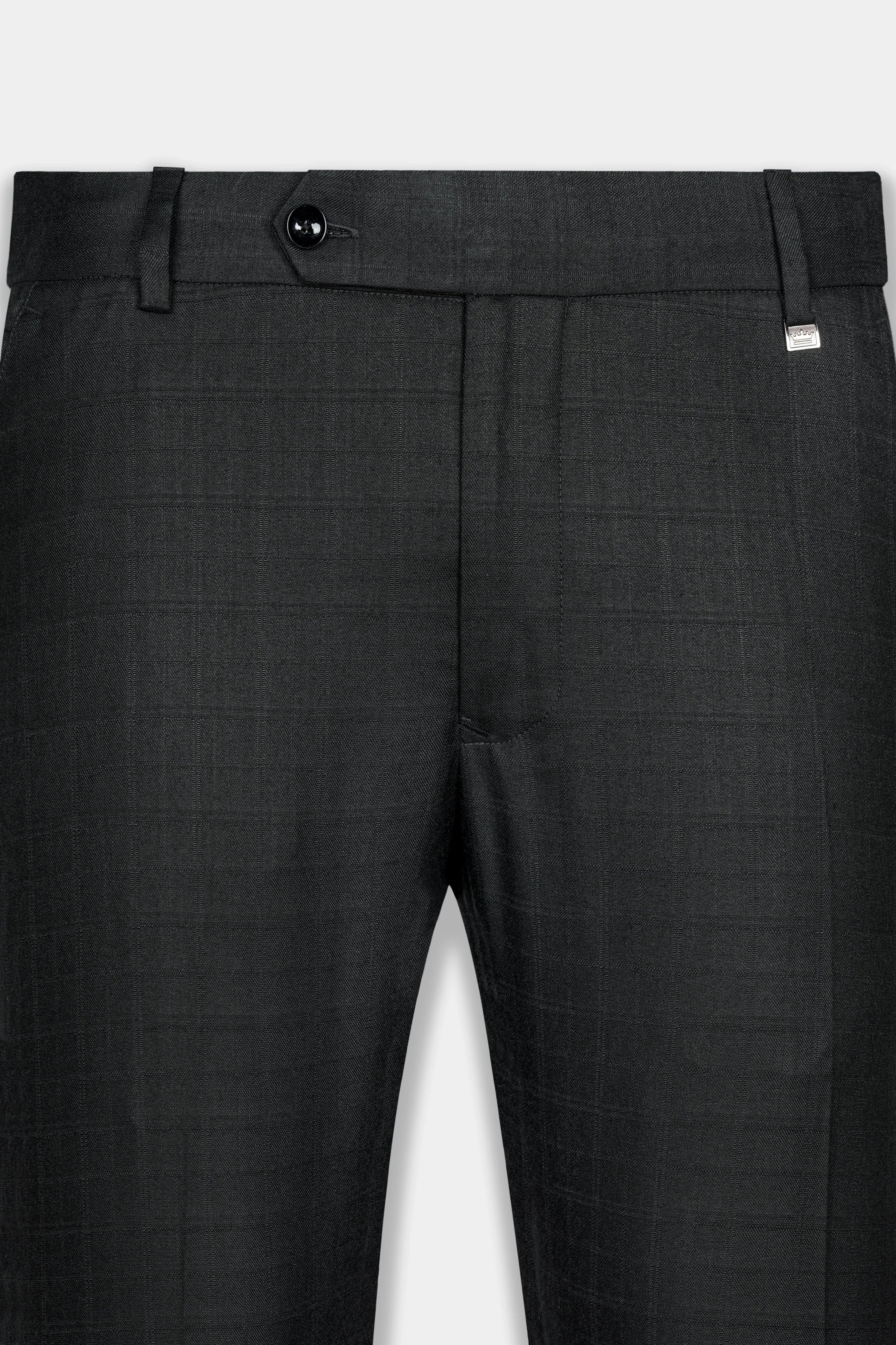 Abbey Gray Subtle Checkered Wool Rich Suit