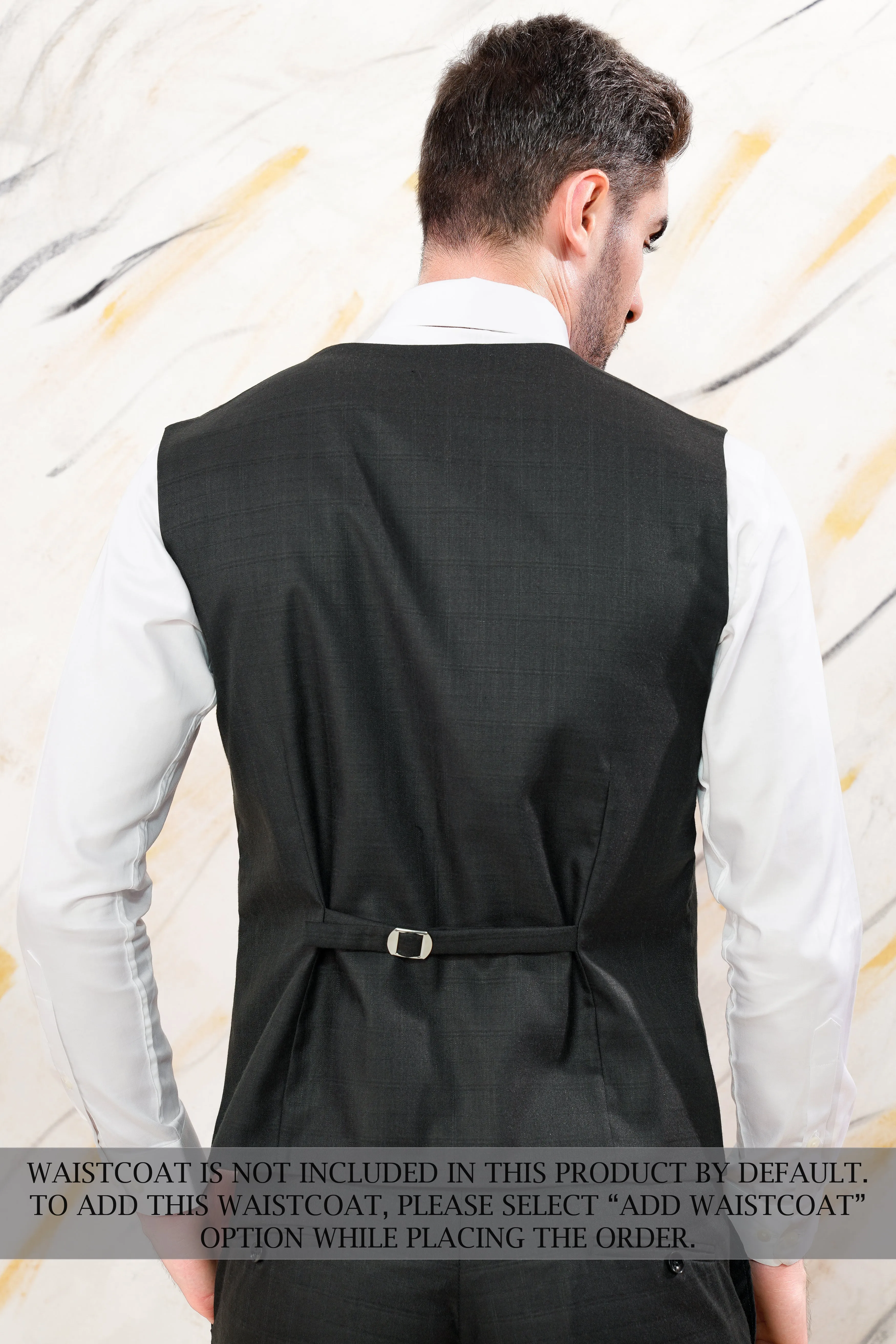 Abbey Gray Subtle Checkered Wool Rich Suit