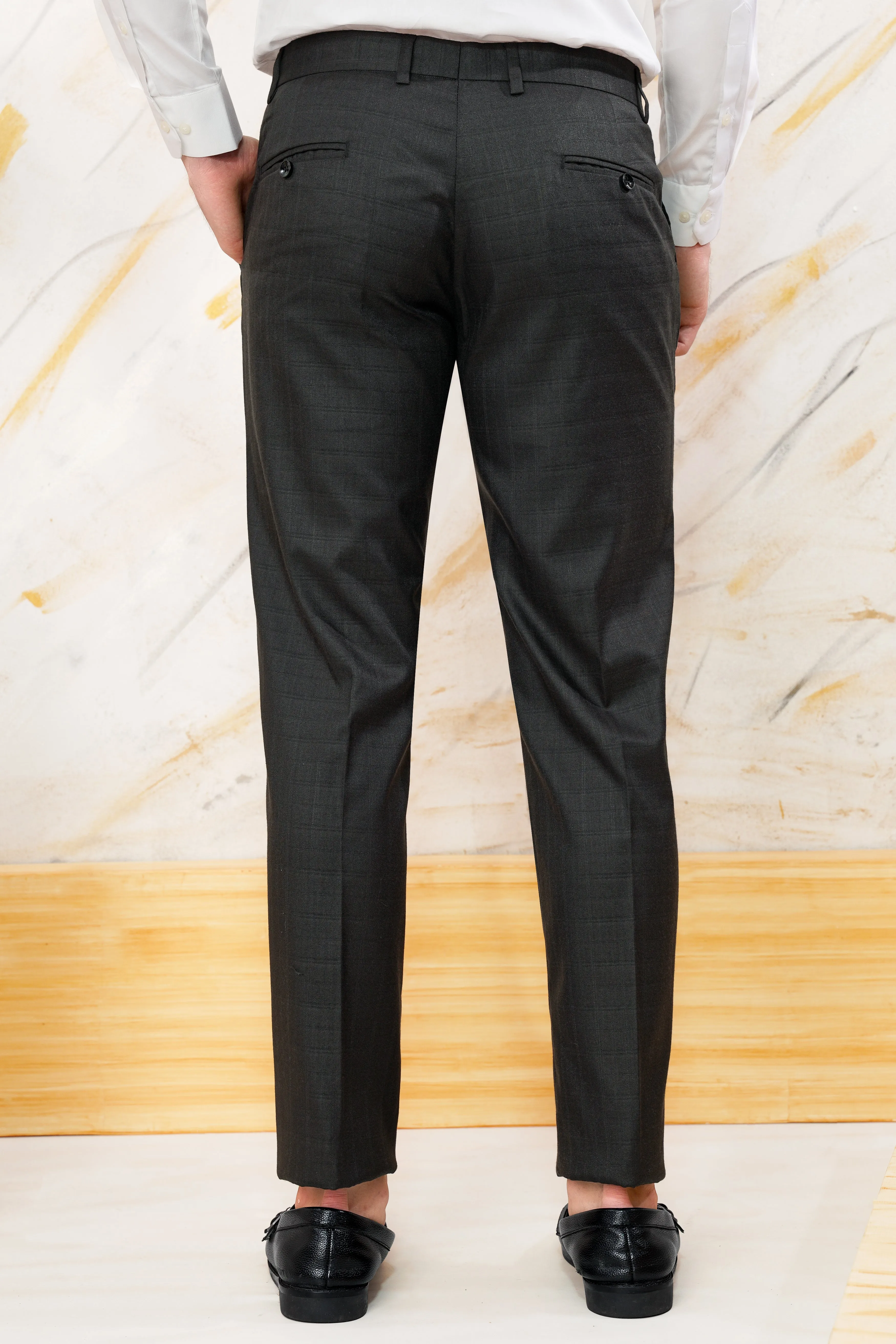 Abbey Gray Subtle Checkered Wool Rich Suit