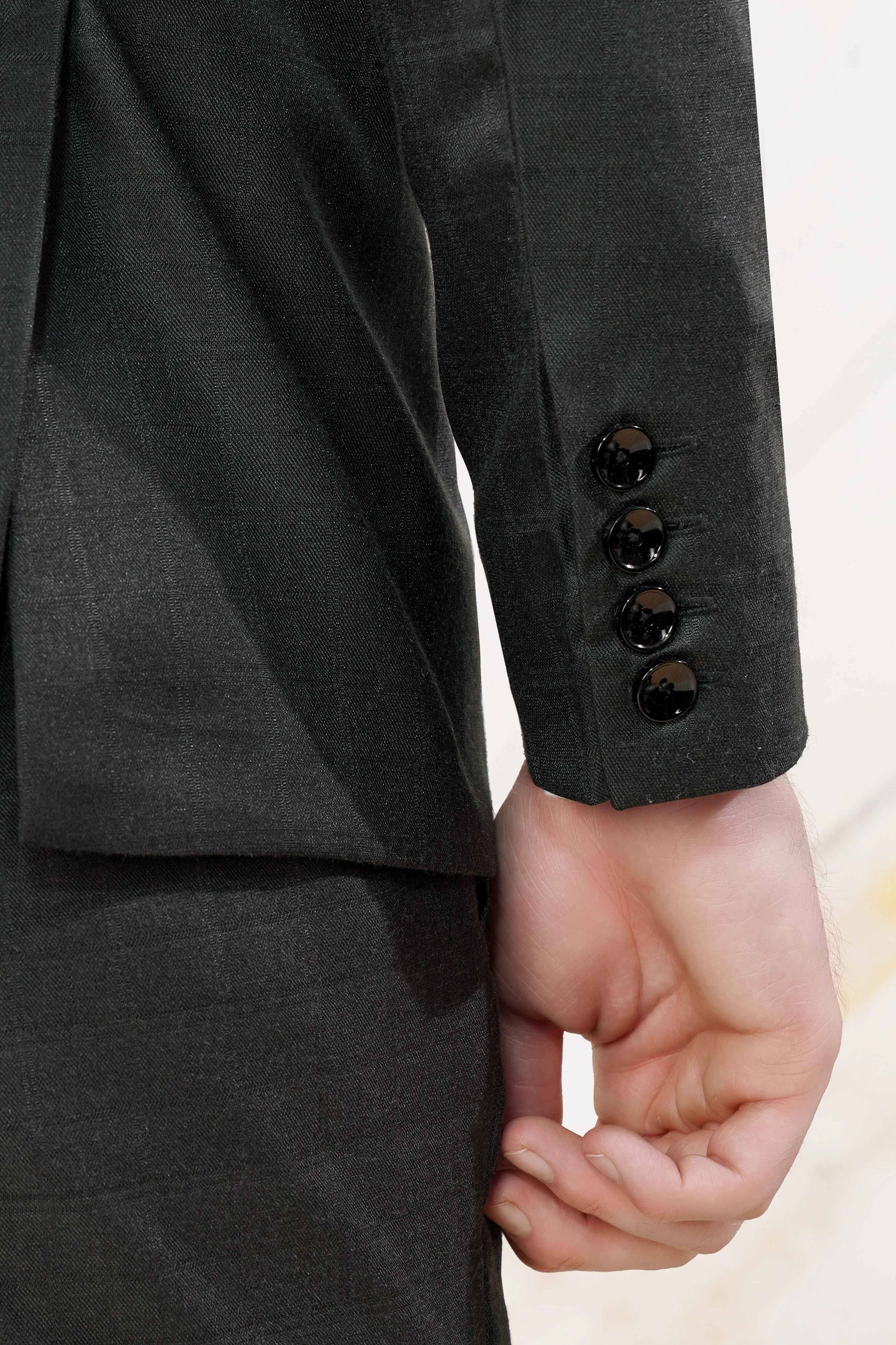 Abbey Gray Subtle Checkered Wool Rich Suit