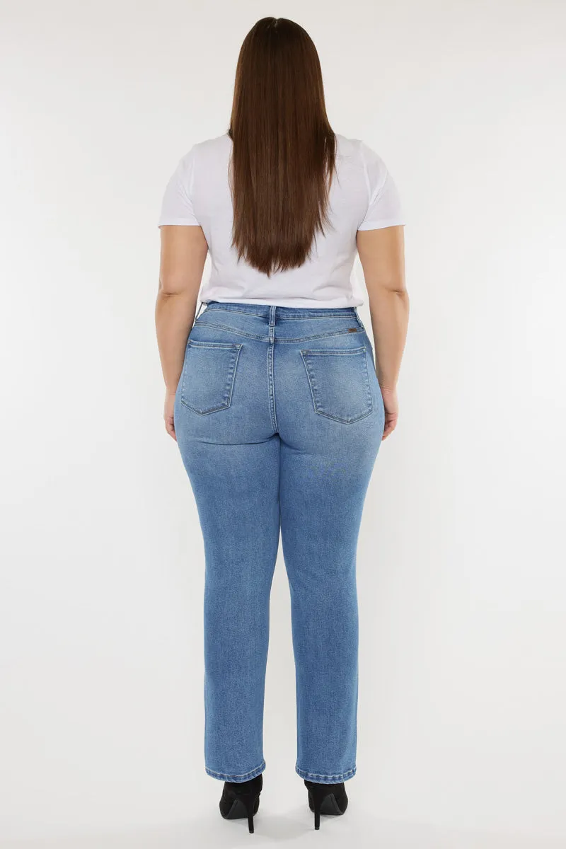 Alannah High Rise Slim Straight Leg Jeans (Plus Size)