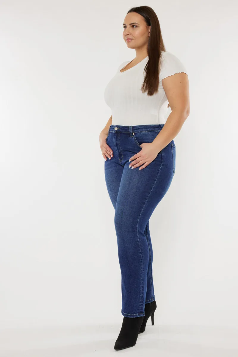 Alannah High Rise Slim Straight Leg Jeans (Plus Size)
