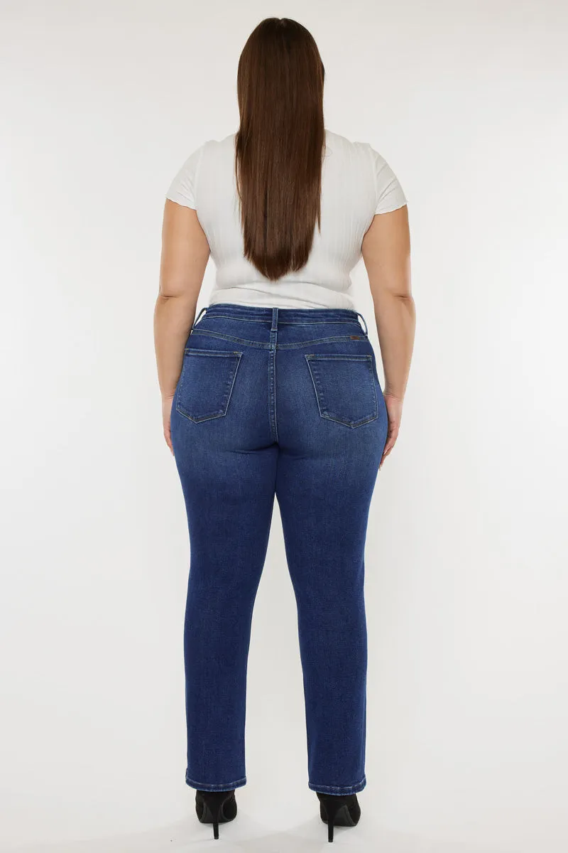 Alannah High Rise Slim Straight Leg Jeans (Plus Size)