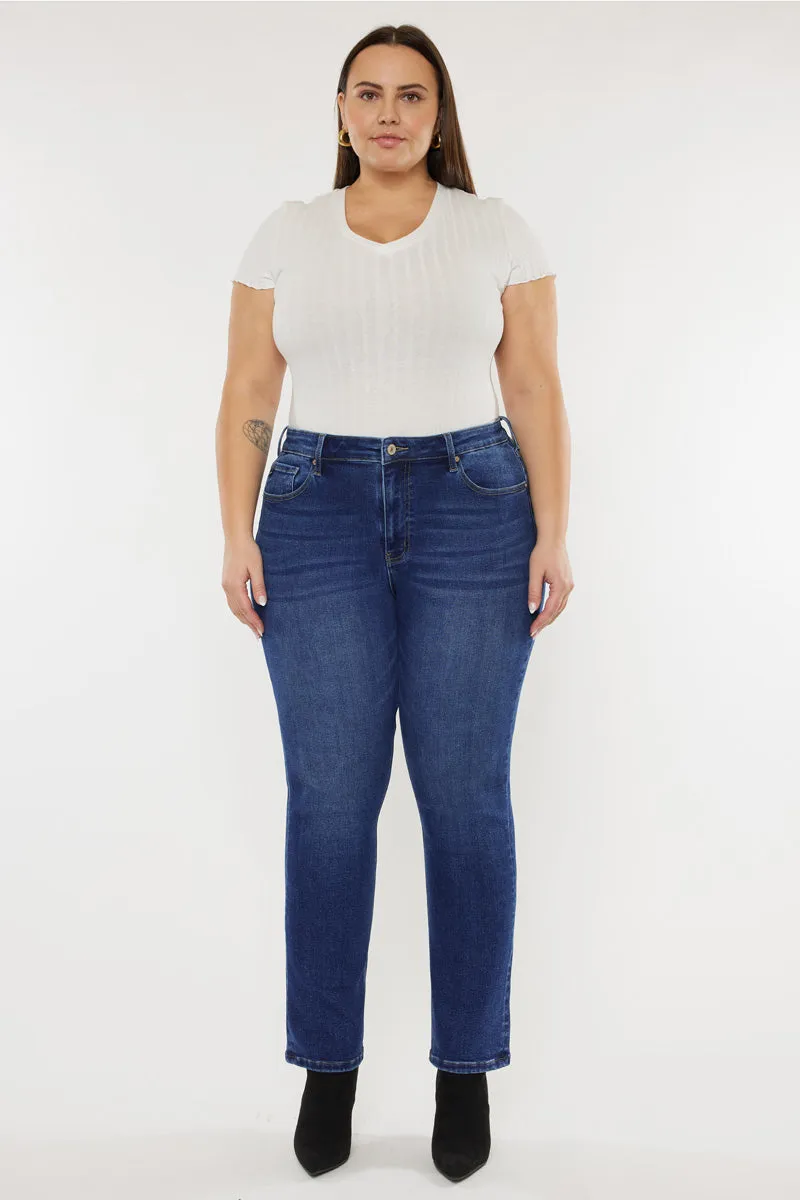 Alannah High Rise Slim Straight Leg Jeans (Plus Size)