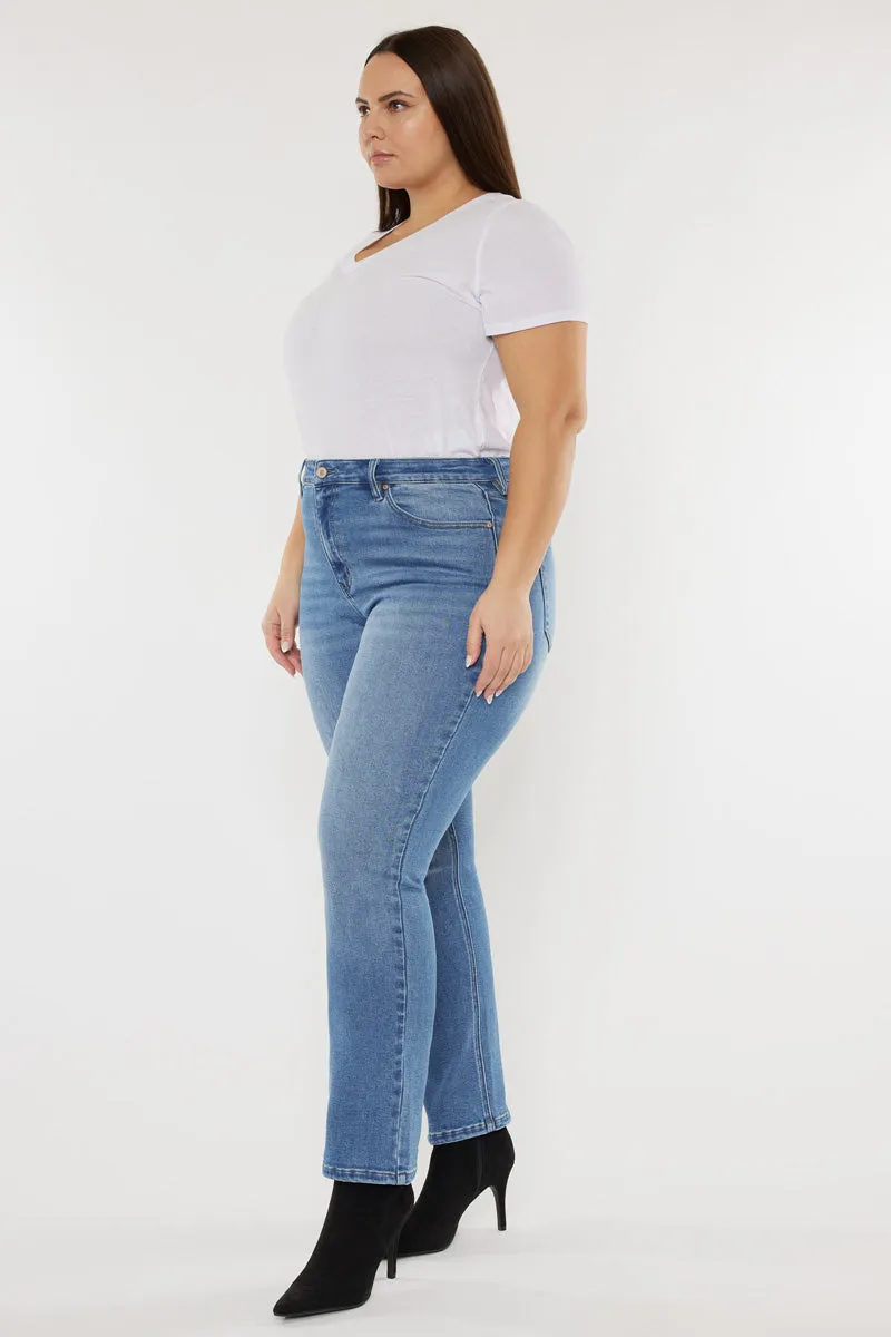 Alannah High Rise Slim Straight Leg Jeans (Plus Size)