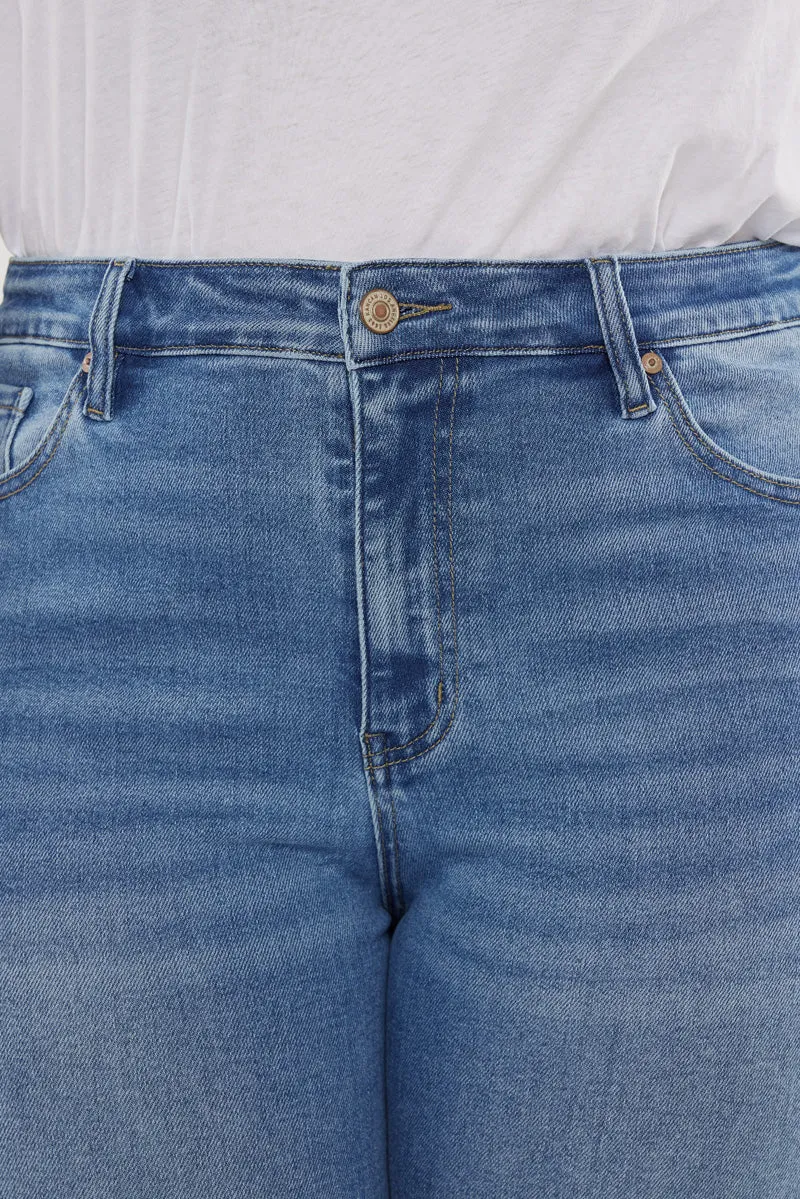 Alannah High Rise Slim Straight Leg Jeans (Plus Size)