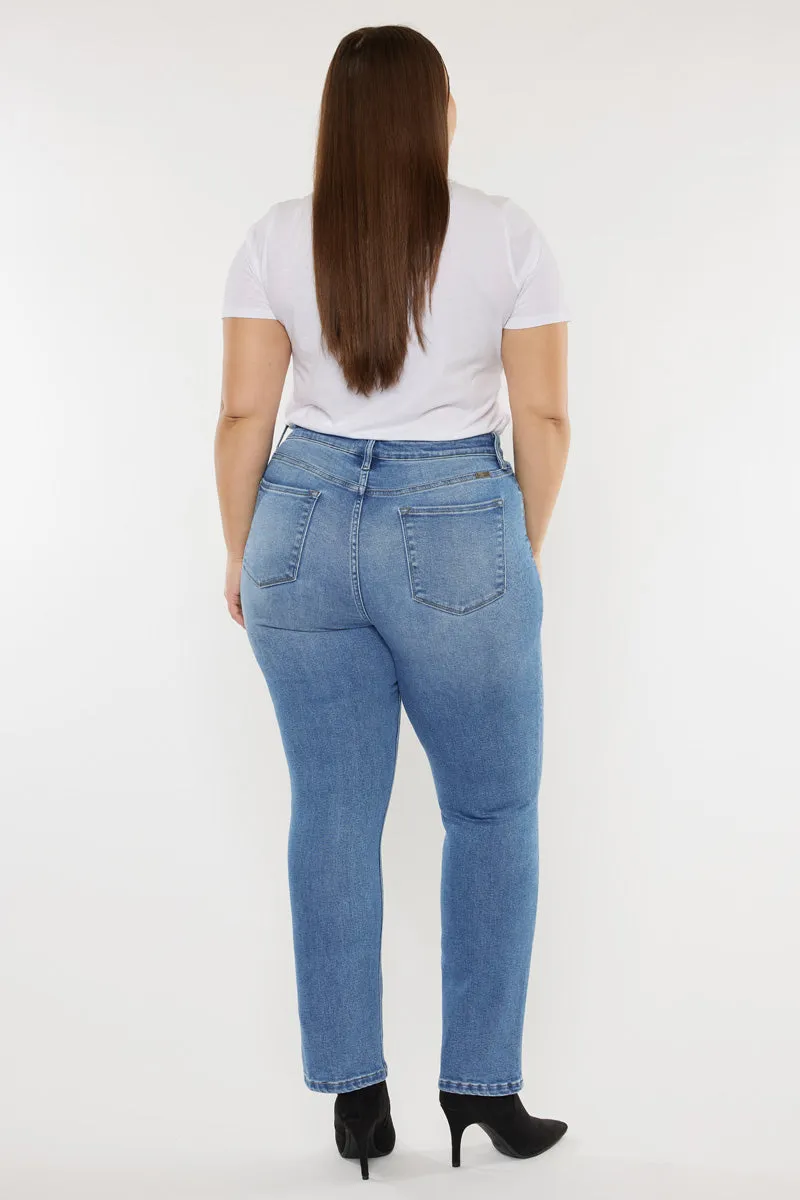 Alannah High Rise Slim Straight Leg Jeans (Plus Size)