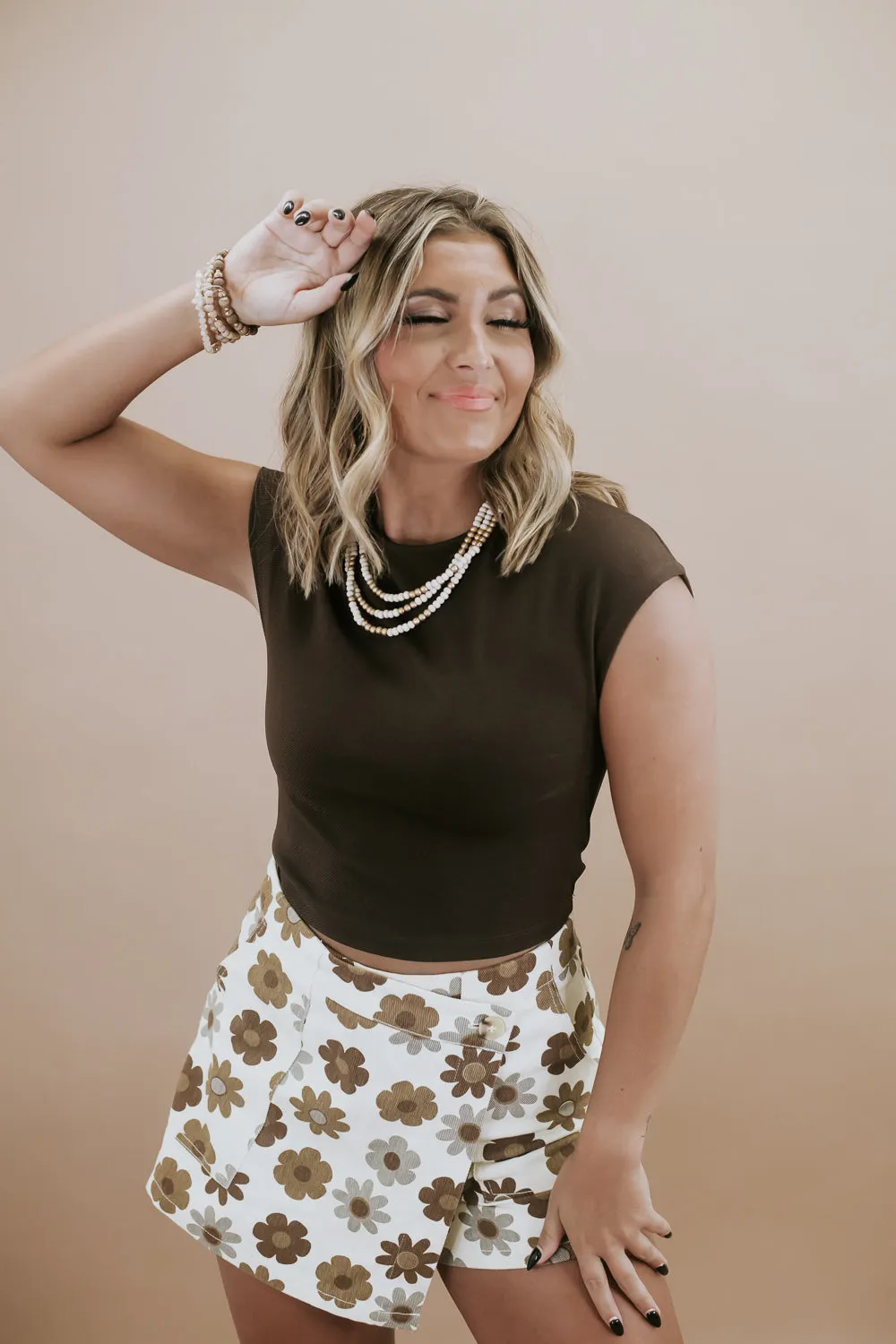 All Business Top, Brown