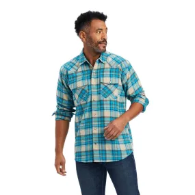 Ariat Men's Handley Sylvan Teal Retro Fit Long Sleeve Shirt 10041775