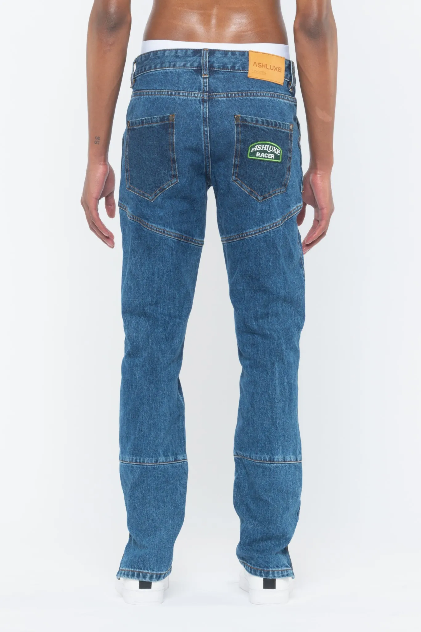 ASHLUXE Race Club Denim Pant Blue