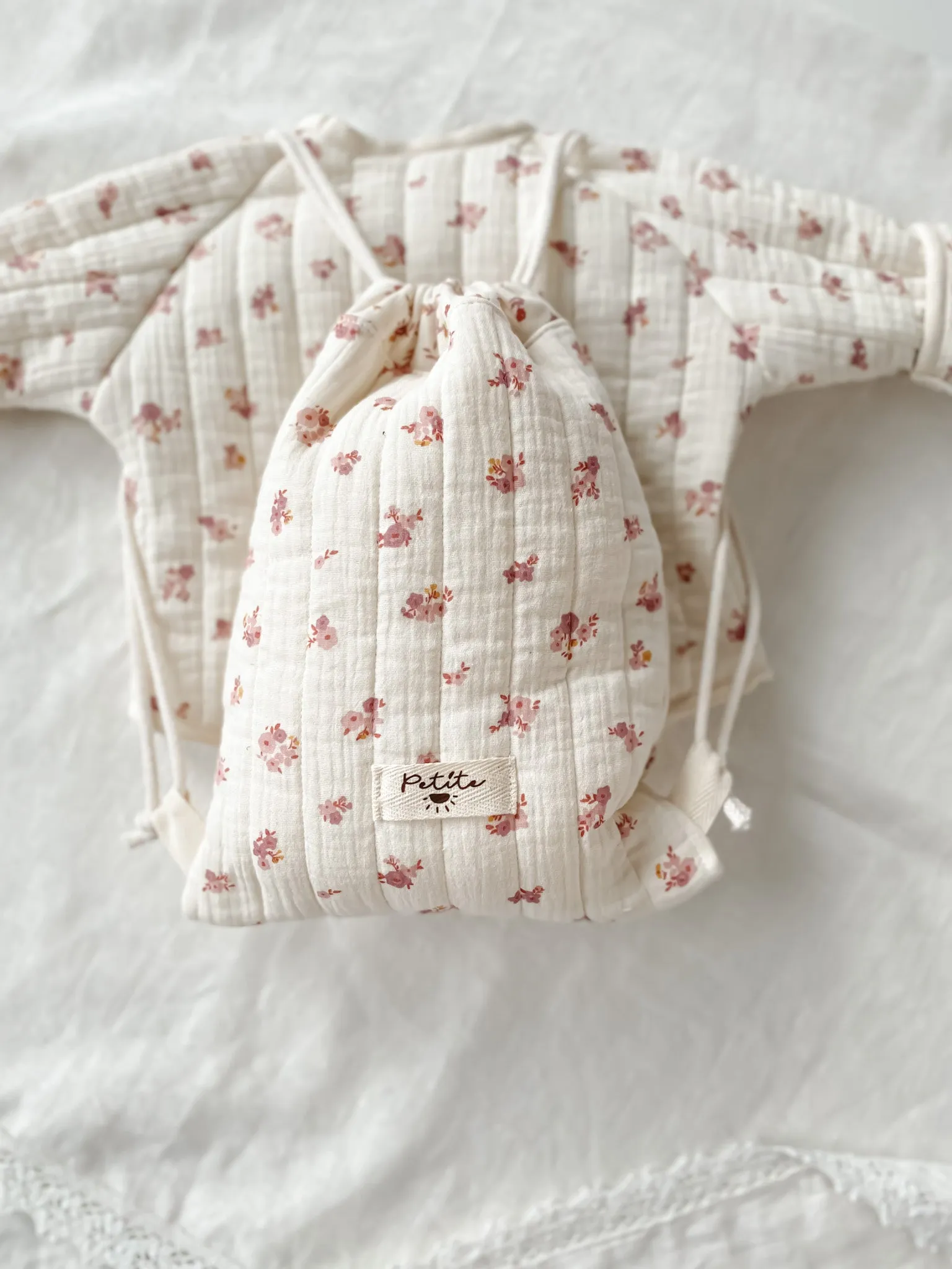 Baby & toddler quilted jacket / rose floral