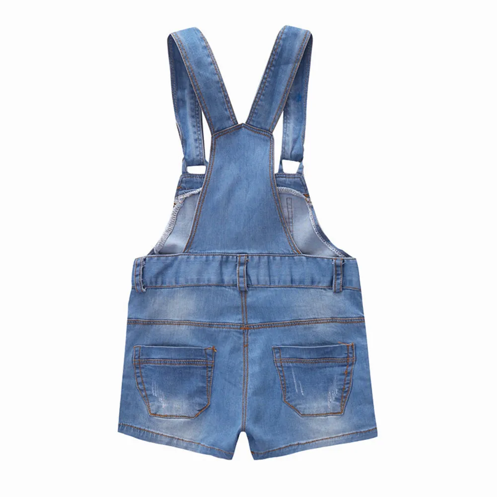 Baby Girl Boy Toddler Summer Denim Jean Shortalls