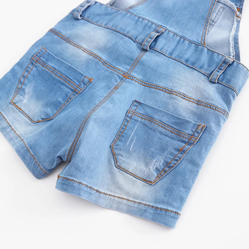 Baby Girl Boy Toddler Summer Denim Jean Shortalls
