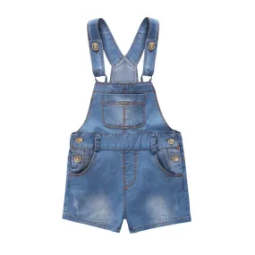 Baby Girl Boy Toddler Summer Denim Jean Shortalls