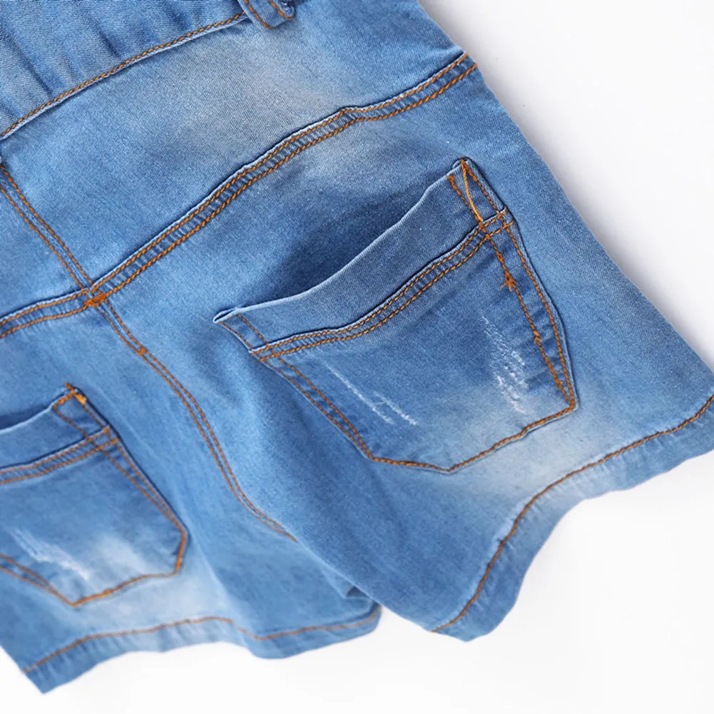 Baby Girl Boy Toddler Summer Denim Jean Shortalls