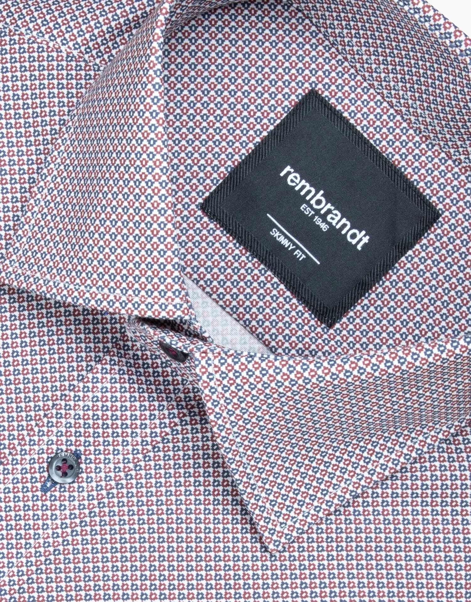 Banks Maroon & Navy Geo Print Shirt