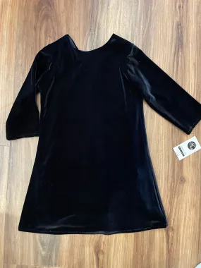 Black Velvet A-line LS Dress