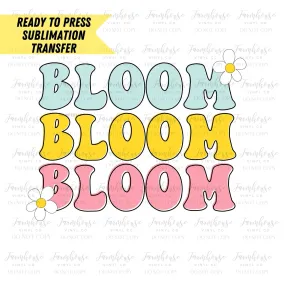 Bloom Daisies Retro Ready To Press Sublimation Transfer