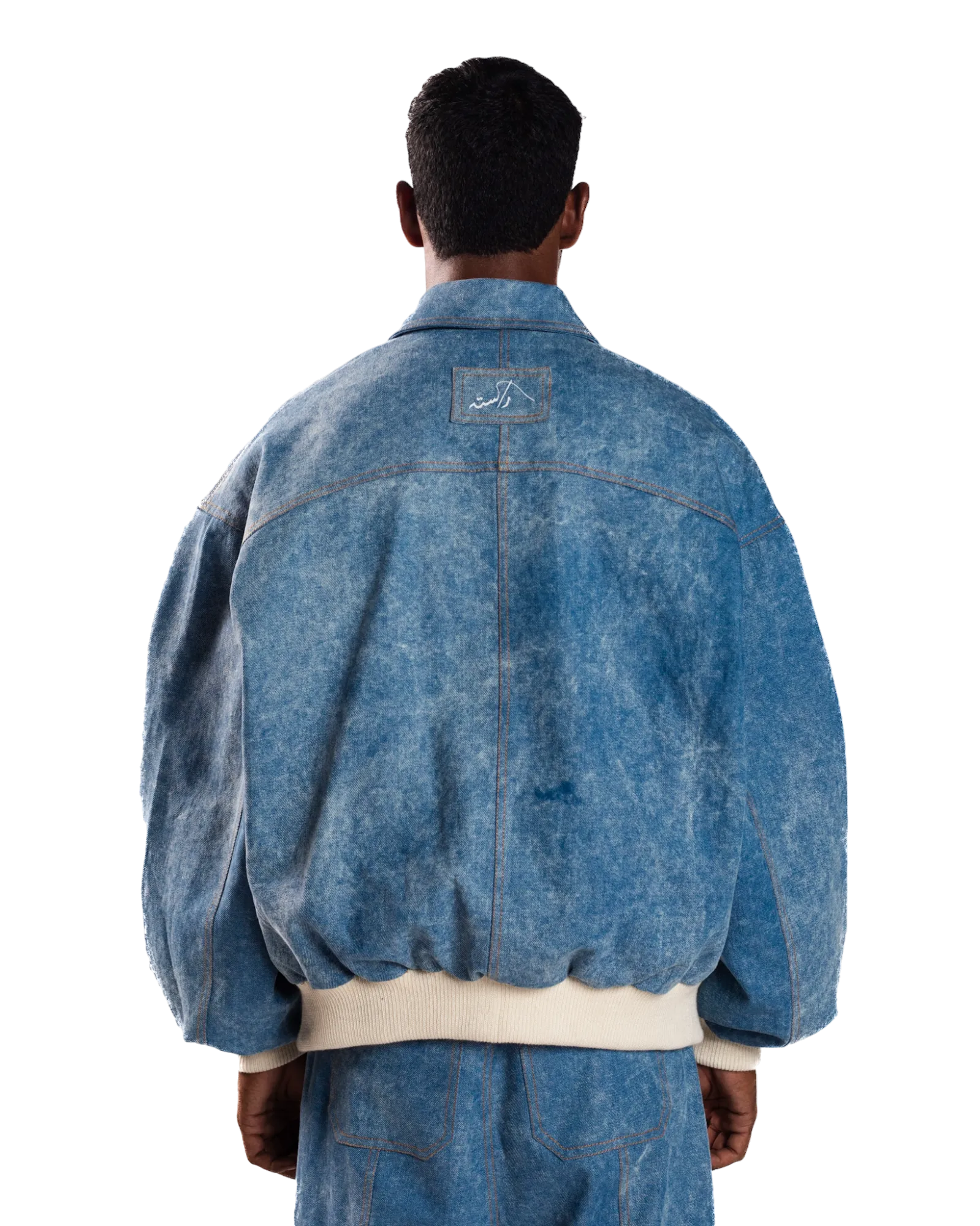 BLUE DENIM BOMBER JACKET
