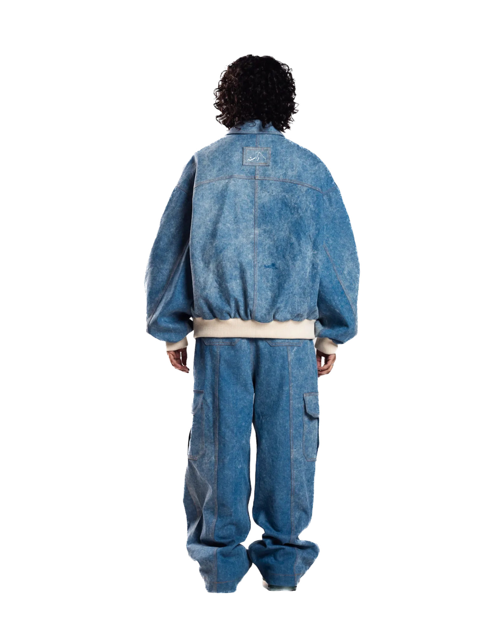 BLUE DENIM BOMBER JACKET