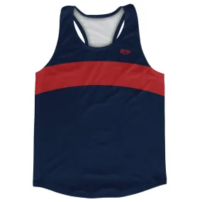 Blue Navy And Red Dark Running Track Tops Made In USA