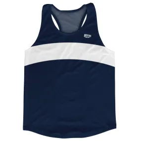 Blue Navy And White Running Track Tops Made In USA