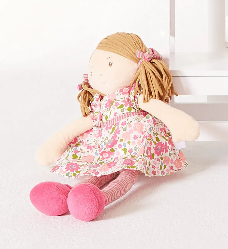 Bonnika Fran Dames Rag Doll with Light Brown Hair - Tikiri