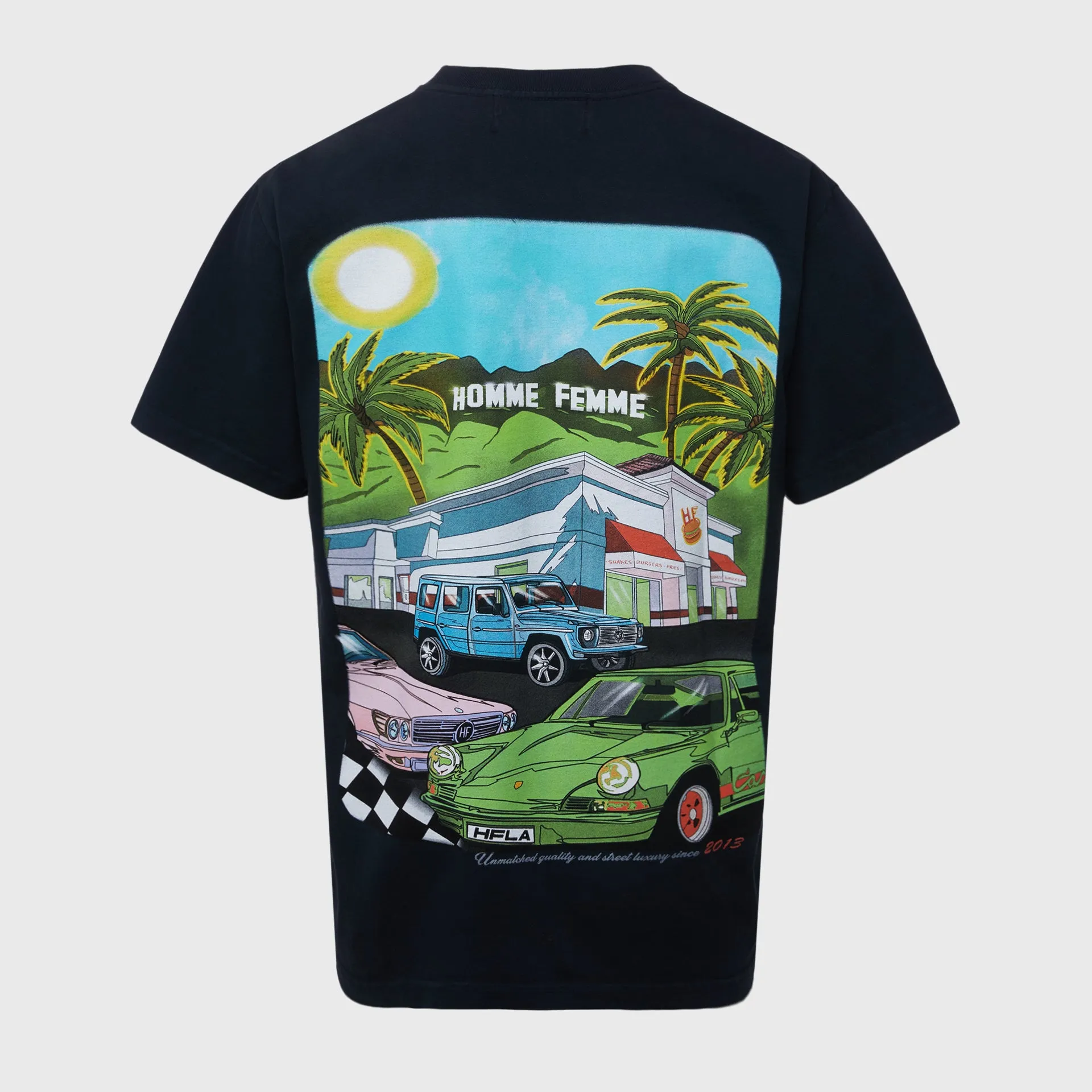 Burgers and Benz Tee Black