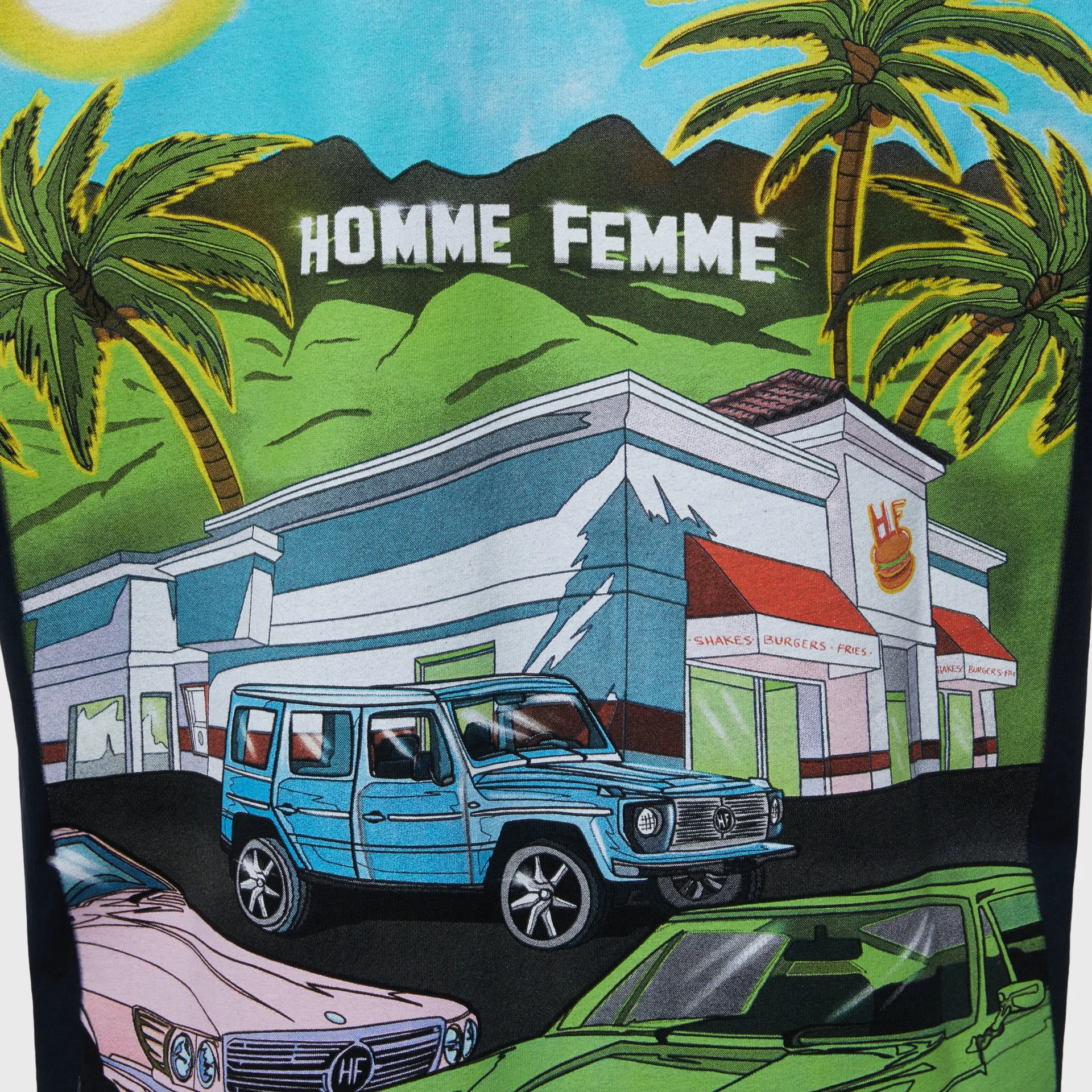 Burgers and Benz Tee Black