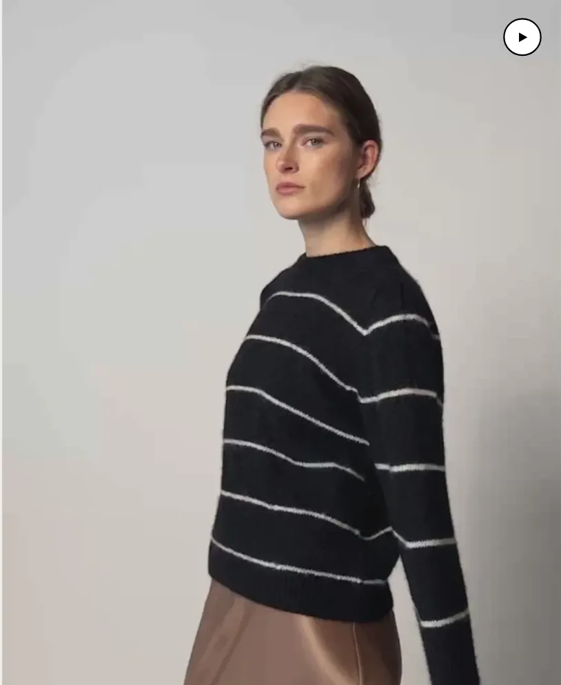 Busy Sweater ~ Oreo Stripe