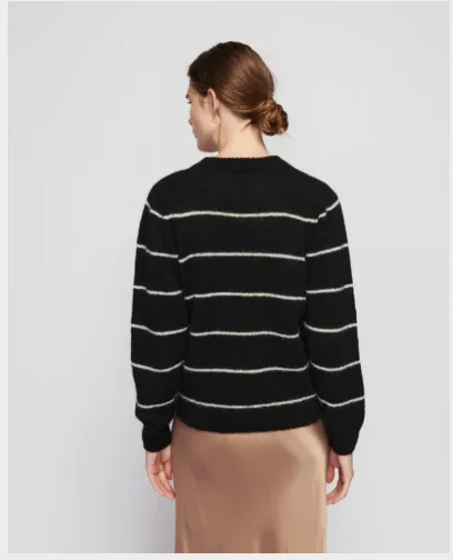 Busy Sweater ~ Oreo Stripe