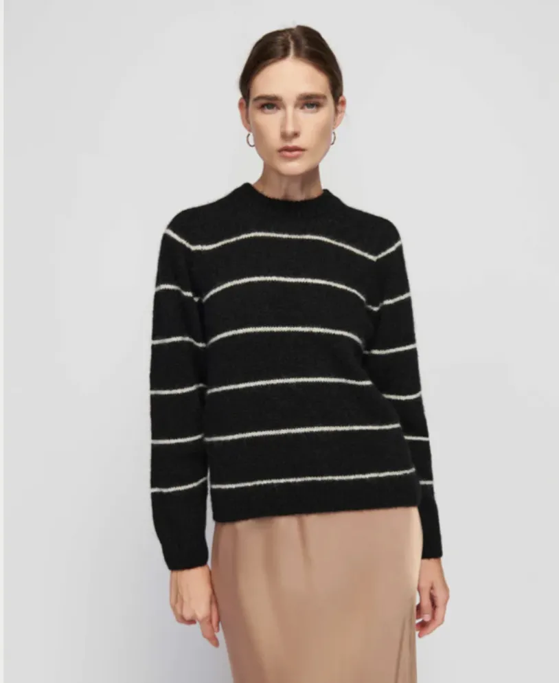 Busy Sweater ~ Oreo Stripe