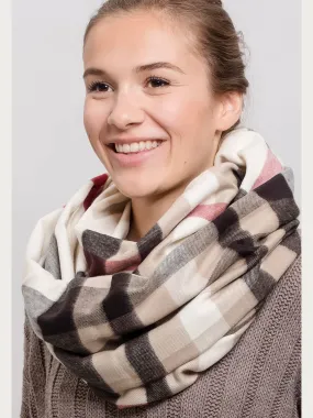 Cashmink-Loop mit FRAAS Plaid Karo - Made in Germany