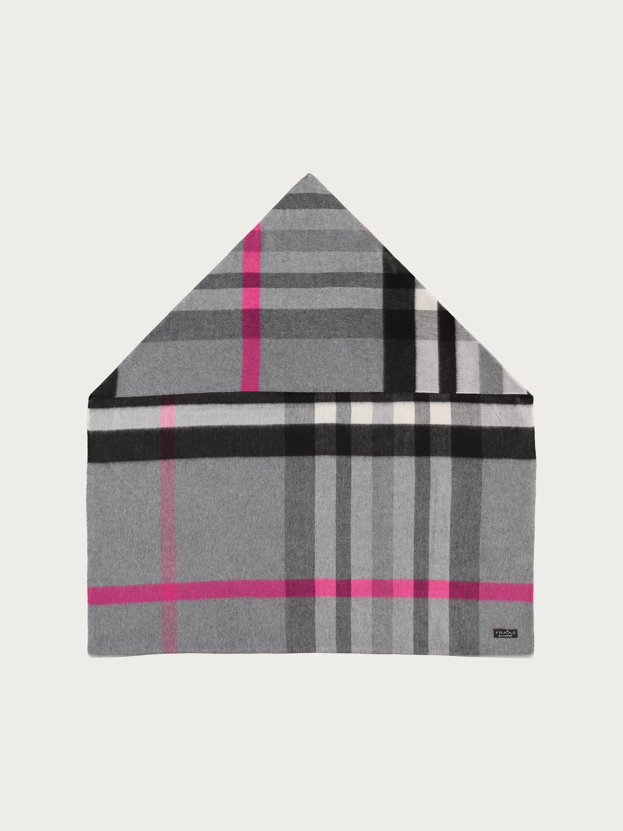 Cashmink-Loop mit FRAAS Plaid Karo - Made in Germany
