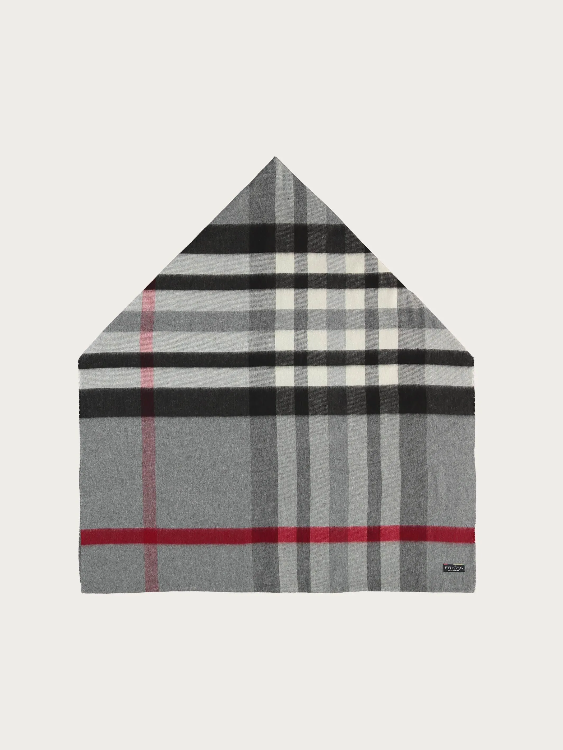 Cashmink-Loop mit FRAAS Plaid Karo - Made in Germany