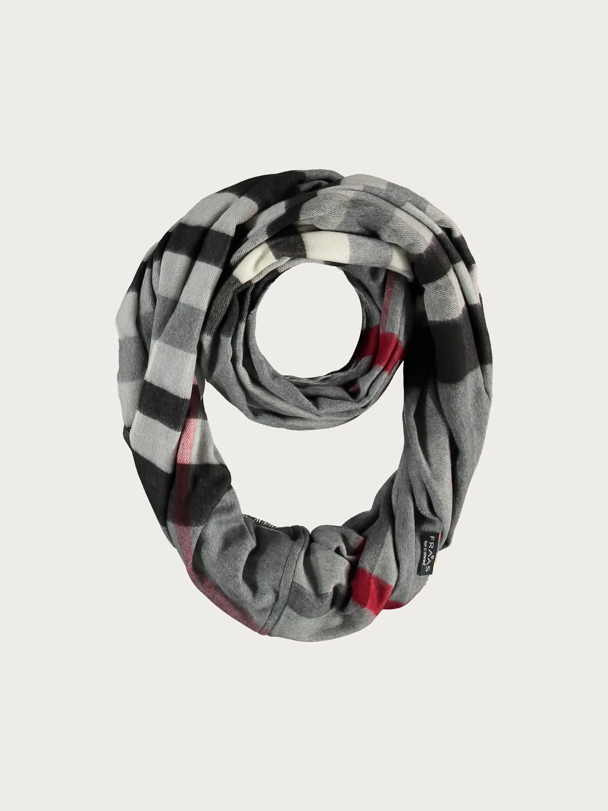 Cashmink-Loop mit FRAAS Plaid Karo - Made in Germany