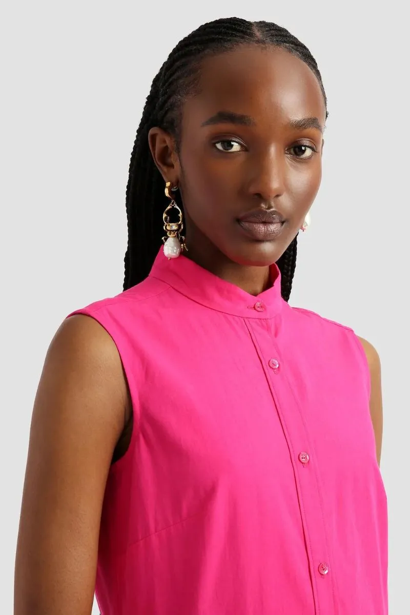 Cerise Shirt Dress