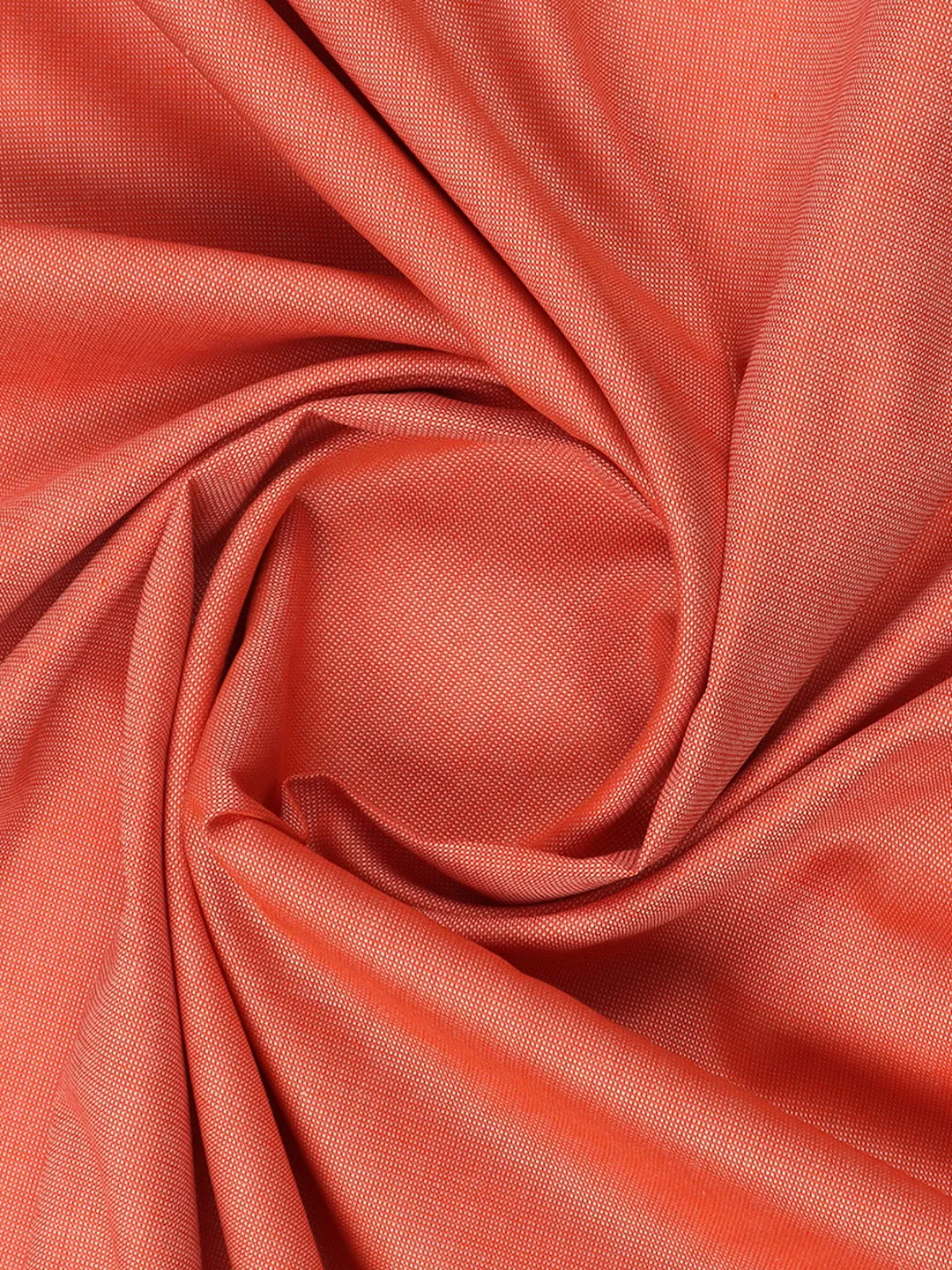 Cotton Solid Lite Orange Shirting Fabric _Coral Bell