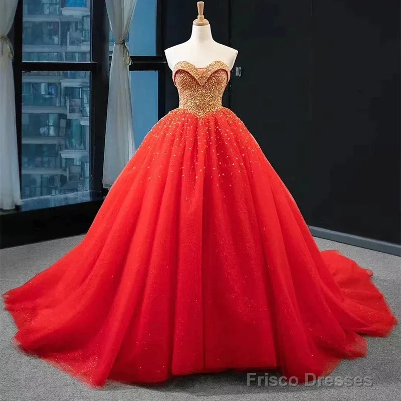 Crystals Sequined Navy Blue Quinceanera Dresses Ball Gown Wedding Dresses