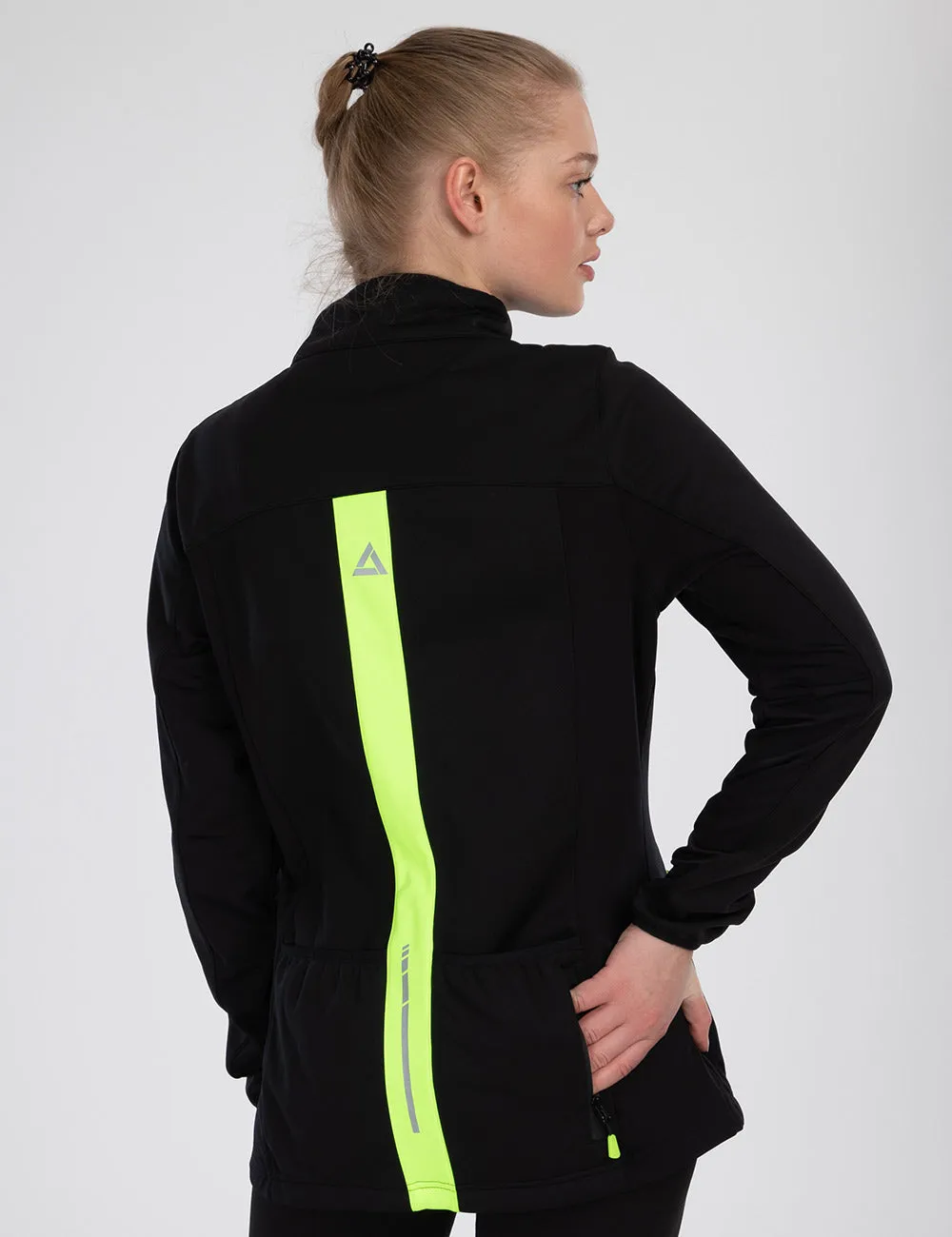 Damen Thermo Softshell Fahrradjacke Pro Line II Schwarz-Neon Setprodukt