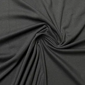 Dark Gray Cotton Rib Knit Fabric