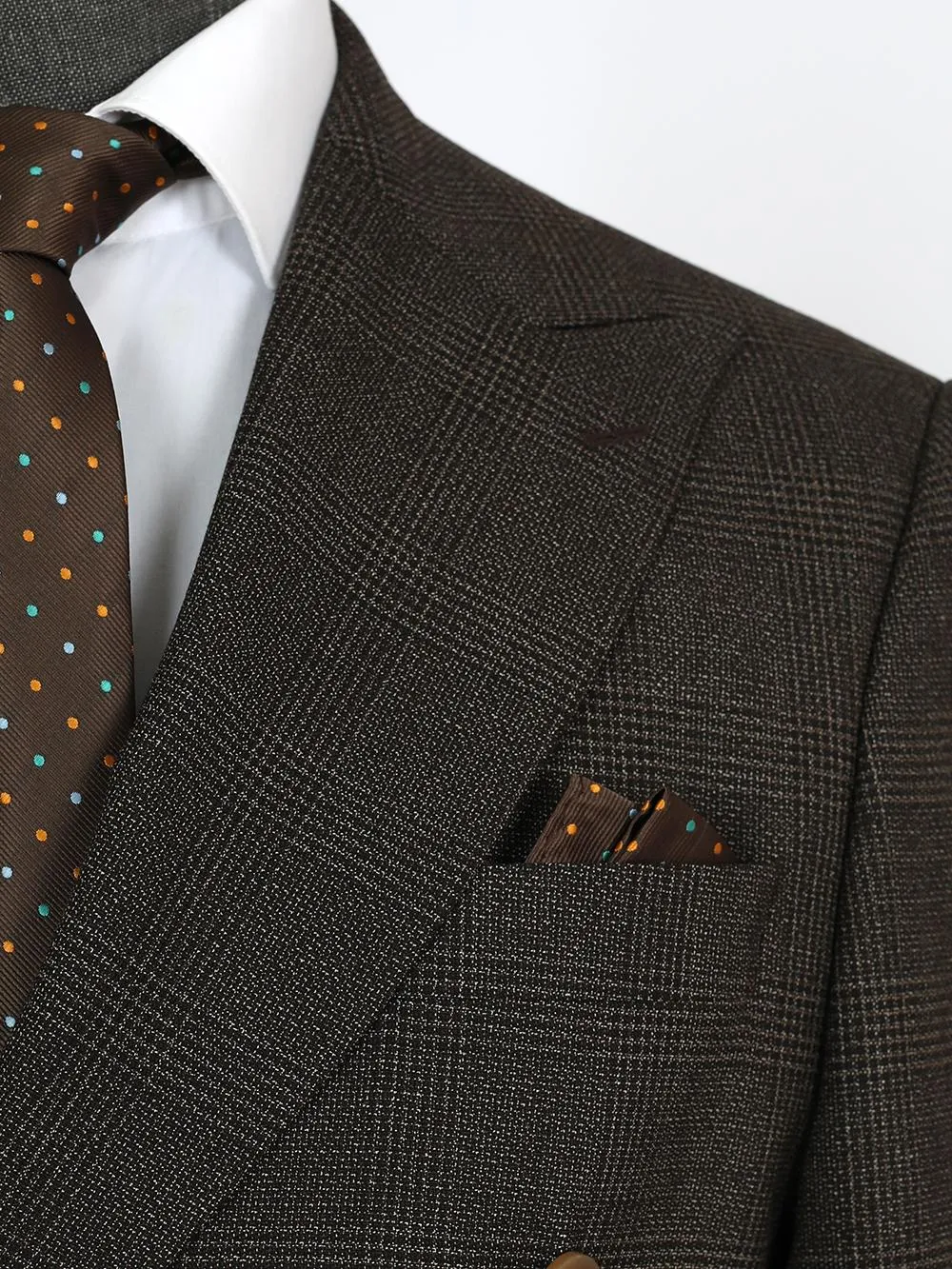 Double Breasted Lava Coffee Custom Bespoke Men Suit Tailored