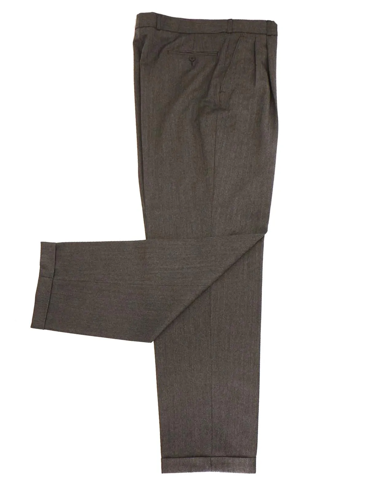 Forties Look Dark Grey Herringbone Wool Suit
