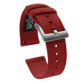 Fossil Sport Crimson Red Canvas Watch Band