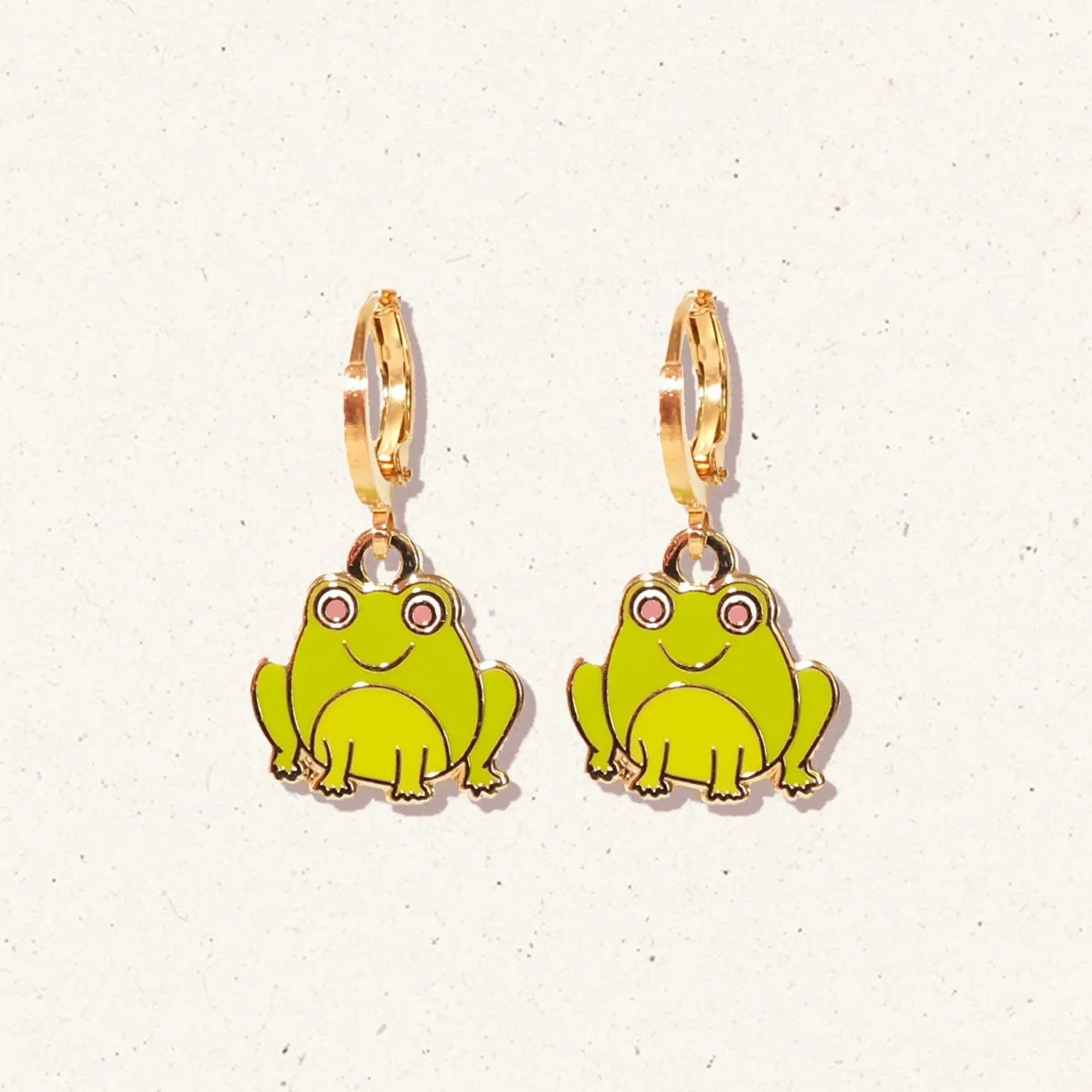 Frog Huggie Hoop Earrings