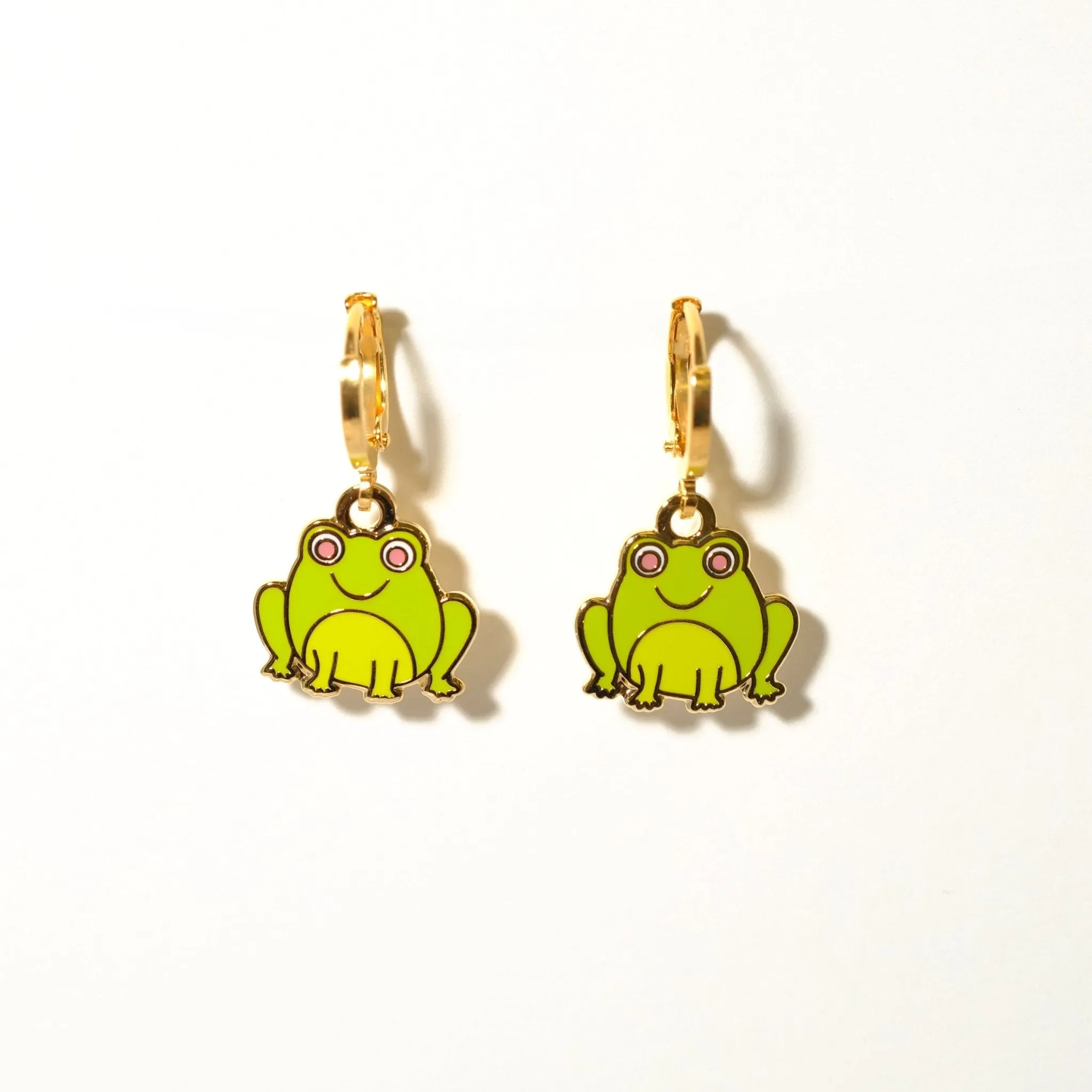 Frog Huggie Hoop Earrings